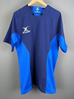 Gilbert Xact II Rugby Jersey Men’s 2XL Navy Royal Blue Performance